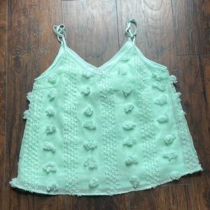 Green blouse tank top